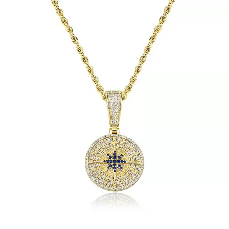 Compass Pendant Full Of Zircon Hiphop Personality Hipster Men And Women Necklaces Jewelry
Compass Pendant Full Of Zircon Hiphop Personality Hipster Men And Women Necklaces Jewelry