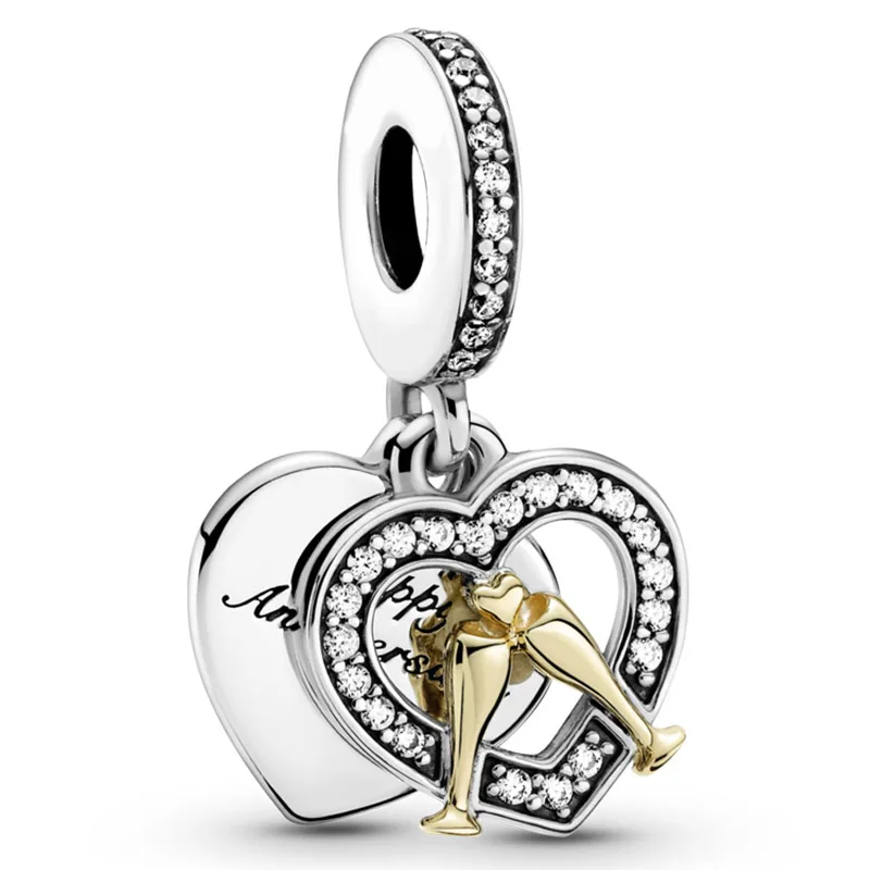 Оригинальный двухцветный кулон в виде любовного сердца на годовщину, подвеска «сделай сам», ювелирные изделия, подходит для бусин из стерли...
Оригинальный двухцветный кулон в виде любовного сердца на годовщину, подвеска «сделай сам», ювелирные изделия, подходит для бусин из стерли...
