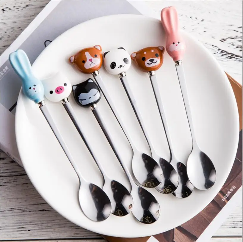Cute Cartoon Animals Coffee Spoon Cat Panda Rabbit Stirring Spoon Children Soup Spoons Milk Scoop Dinnerware
Cute Cartoon Animals Coffee Spoon Cat Panda Rabbit Stirring Spoon Children Soup Spoons Milk Scoop Dinnerware