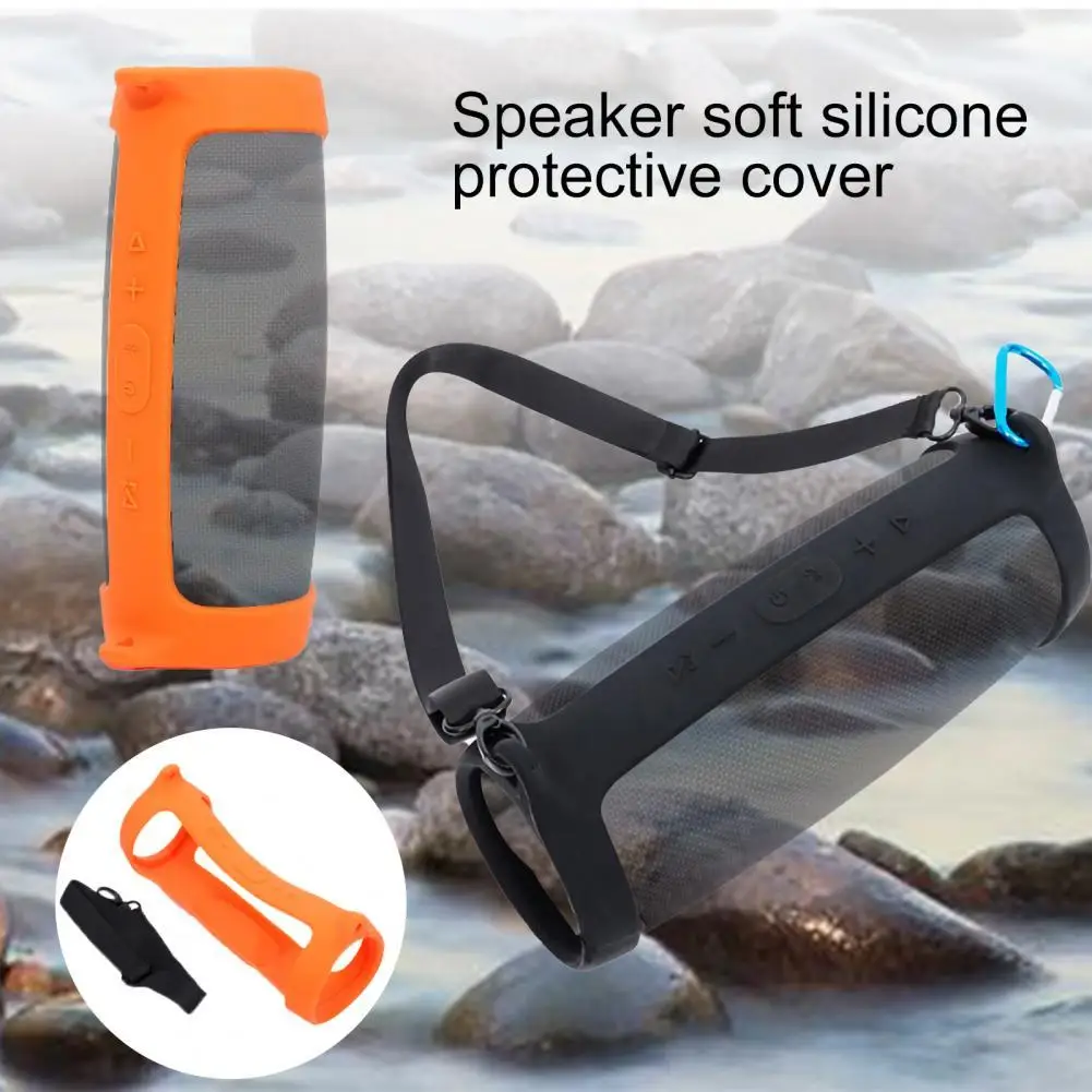 Speaker Silicone Case For JBL Charge 4 Speaker Portable Mountaineering Silicone Case with Strap Carabiner For Bluetooth Speaker
Speaker Silicone Case For JBL Charge 4 Speaker Portable Mountaineering Silicone Case with Strap Carabiner For Bluetooth Speaker