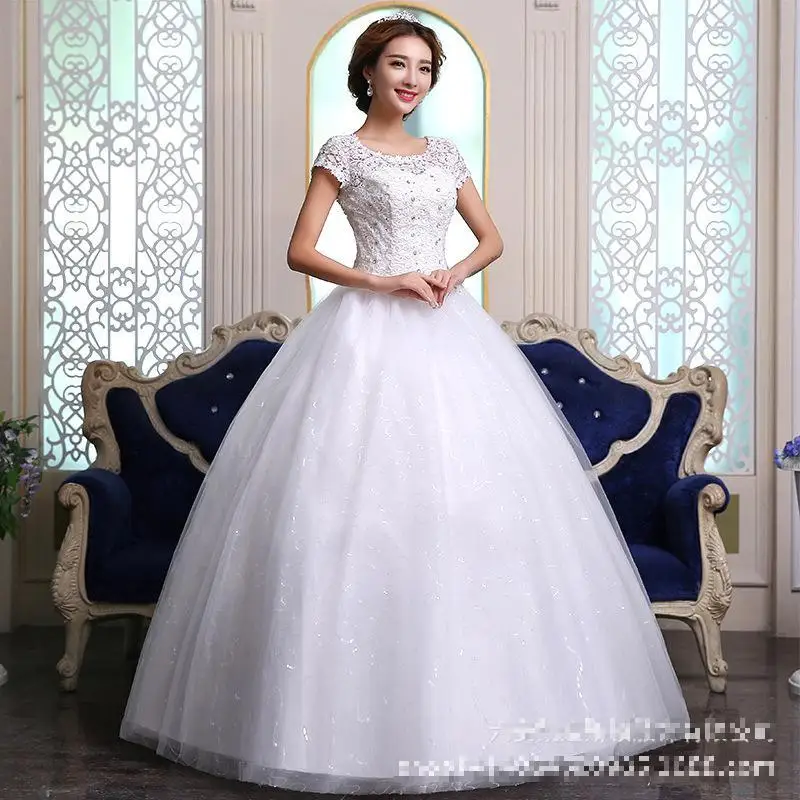 Classic O Neck Short Sleeve Vintage Wedding Dress 2021 New Lace Beading Plus Size Custom Made Princess Bridal Ball Gown
Classic O Neck Short Sleeve Vintage Wedding Dress 2021 New Lace Beading Plus Size Custom Made Princess Bridal Ball Gown
