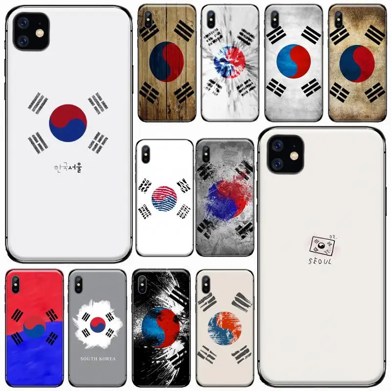 South Korea Flag Phone Case for iPhone 11 12 pro XS MAX 8 7 6 6S Plus X 5S SE 2020 XR Soft silicone Cover Funda Shell
South Korea Flag Phone Case for iPhone 11 12 pro XS MAX 8 7 6 6S Plus X 5S SE 2020 XR Soft silicone Cover Funda Shell