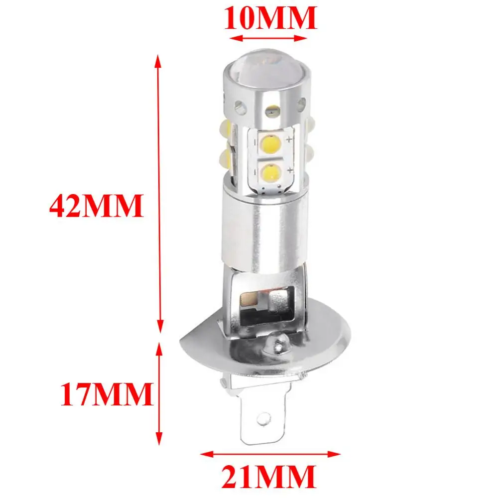 

2Pcs High Power COB High Low Beam Fog Light Bulbs H1 LED Headlight 80W 6000K 1800LM Daytime Running White Lamp Car Accessories