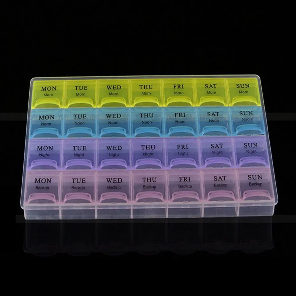 7 Days Pill Case Tablet Sorter Medicine Weekly Storage Box Colorful Design Container Case Organizer Pill Organizer Boxs
7 Days Pill Case Tablet Sorter Medicine Weekly Storage Box Colorful Design Container Case Organizer Pill Organizer Boxs