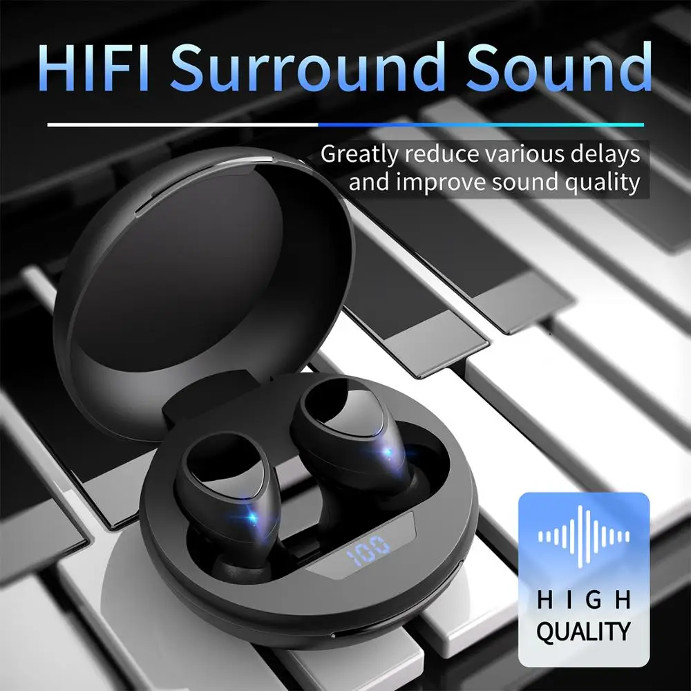 DUSH TWS Bluetooth 9D Stereo Earphone Wireless Headphones IPX5 Waterproof Earphones Sport Headphones Headsets with Charging Box
DUSH TWS Bluetooth 9D Stereo Earphone Wireless Headphones IPX5 Waterproof Earphones Sport Headphones Headsets with Charging Box