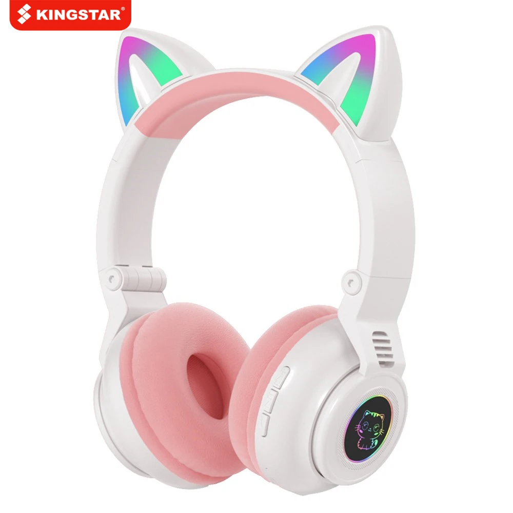 KINGSTAR Cat Ear Earphones LED Glowing Bluetooth Headphones Wireless Helmet Headsets Stereo Gaming Earbud with Microphone Gifts
KINGSTAR Cat Ear Earphones LED Glowing Bluetooth Headphones Wireless Helmet Headsets Stereo Gaming Earbud with Microphone Gifts