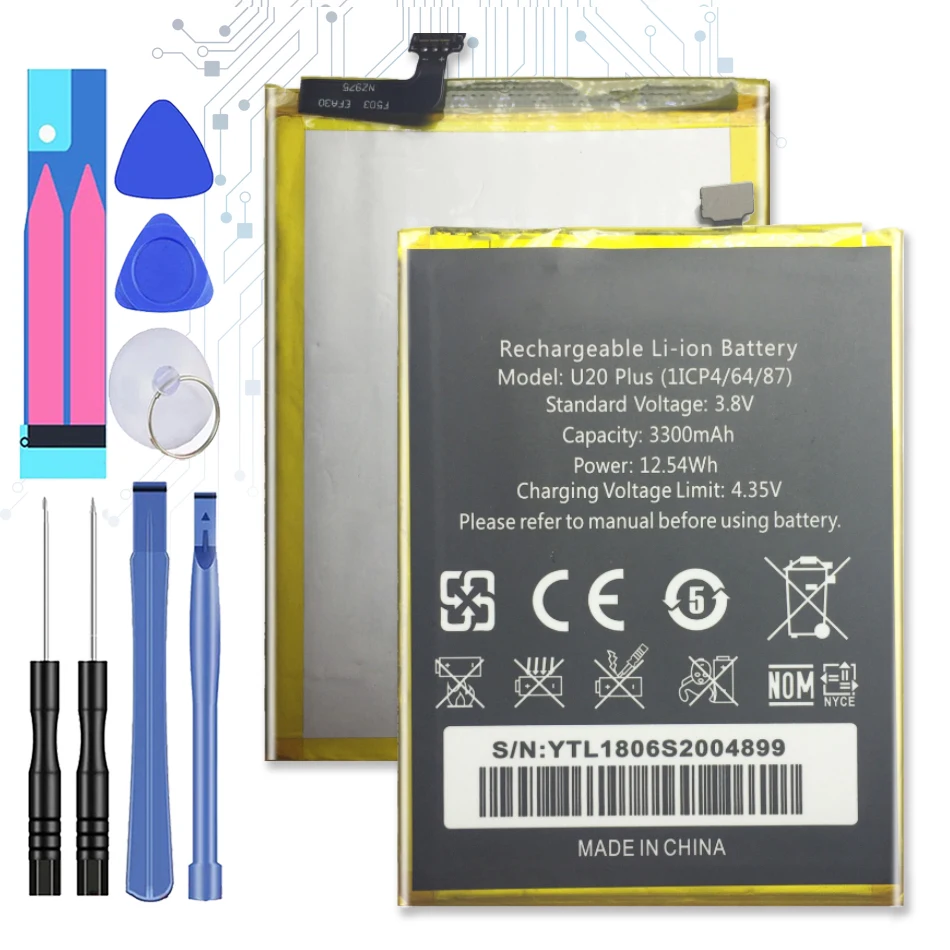 For Oukitel U20 Plus Li-polymer Batteries For Oukitel U20 Plus 3300mAh Cell Phone Battery
For Oukitel U20 Plus Li-polymer Batteries For Oukitel U20 Plus 3300mAh Cell Phone Battery