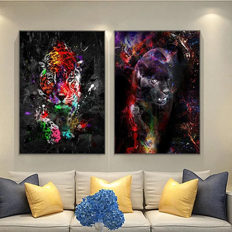 Abstract Street Animal Graffiti Oil Painting on Canvas Colorful Monkey Elephant Giraffe Lions Poster Print for Living Room Decor
Abstract Street Animal Graffiti Oil Painting on Canvas Colorful Monkey Elephant Giraffe Lions Poster Print for Living Room Decor