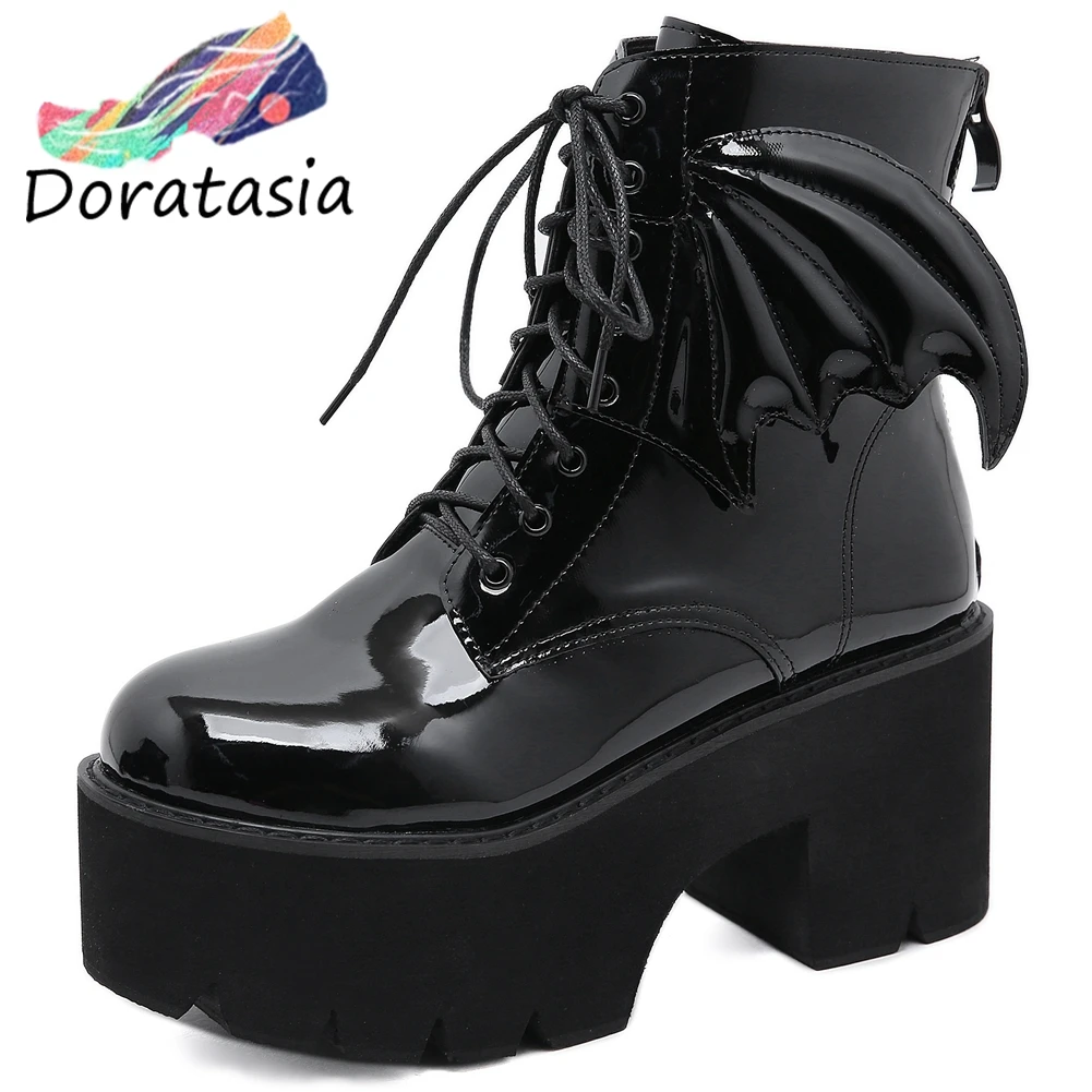 Brand New Chic Gothic Style Wings Cosplay Thick Platform Chunky Heels Increases Ankle Booties Shoes Boots Women
Brand New Chic Gothic Style Wings Cosplay Thick Platform Chunky Heels Increases Ankle Booties Shoes Boots Women