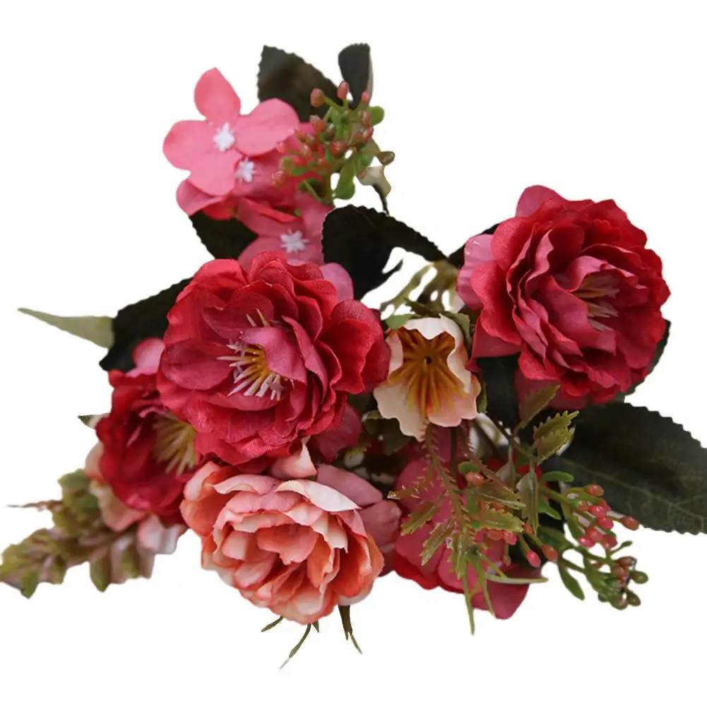 1 Bunch Of Artificial Flowers Handmade Rose Silk Flower Wedding Home Decoration Flower Arrangement
1 Bunch Of Artificial Flowers Handmade Rose Silk Flower Wedding Home Decoration Flower Arrangement