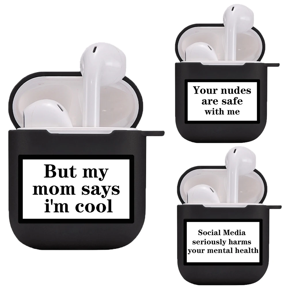 Новый силиконовый чехол для наушников Airpods 1/2, Роскошные Защитные чехлы для наушников с забавными надписями, чехол для Airpods, футляр для заряд...
Новый силиконовый чехол для наушников Airpods 1/2, Роскошные Защитные чехлы для наушников с забавными надписями, чехол для Airpods, футляр для заряд...