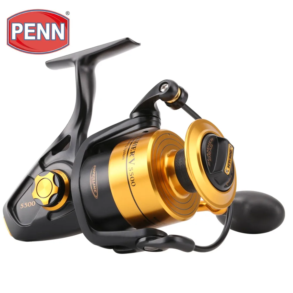 Спиннинговая Рыболовная катушка PENN SPINFISHER V SSV 3500-10500 5 + 1BB металлический корпус HT-100