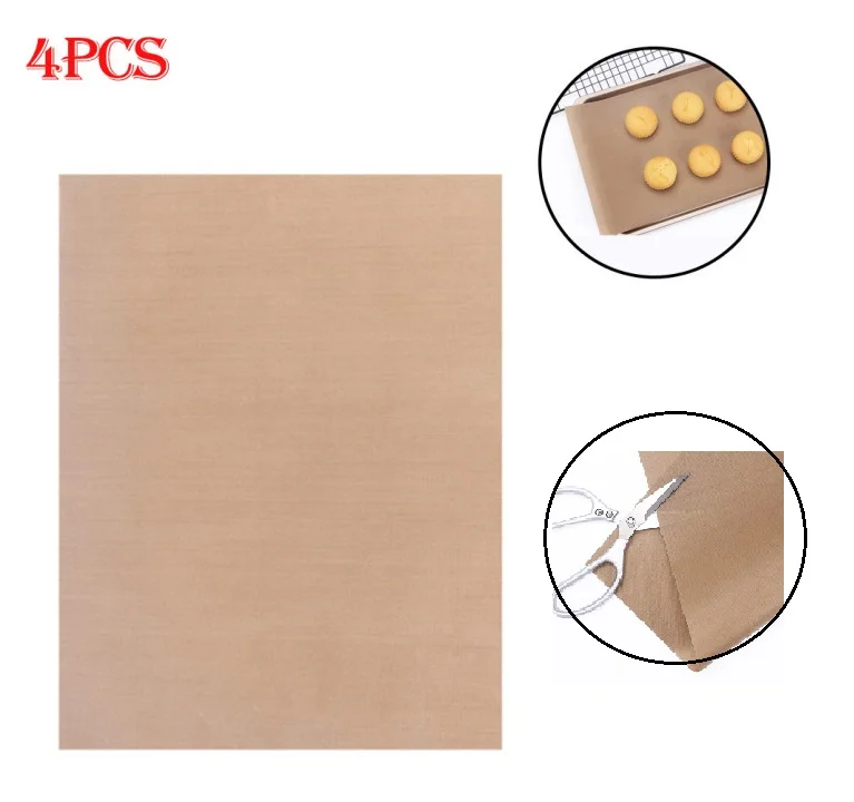 4pcs Non-stick Greaseproof Cloth Baking Sheet Cloth Paper Mat For Oven Use Teflon Heat-resistant Greaseproof Paper
4pcs Non-stick Greaseproof Cloth Baking Sheet Cloth Paper Mat For Oven Use Teflon Heat-resistant Greaseproof Paper