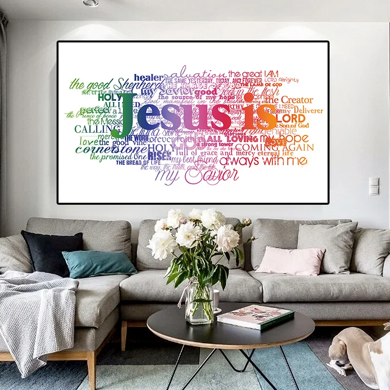 Minimalism Poster Prints Christian Jesus Letter Religions Canvas Painting Wall Art Picture Modern Living Room Home Decor Cuadros
Minimalism Poster Prints Christian Jesus Letter Religions Canvas Painting Wall Art Picture Modern Living Room Home Decor Cuadros