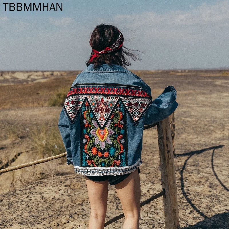 Denim jacket Women For Boho Heavy work embroidery Beaded Sequins Oversized Vintage Long sleeve Casual Jean jacket Female Outwear
Denim jacket Women For Boho Heavy work embroidery Beaded Sequins Oversized Vintage Long sleeve Casual Jean jacket Female Outwear
