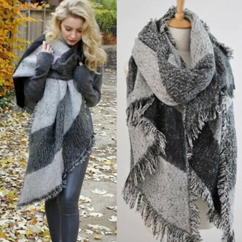 Women Fashion Winter Warm Large Scarves Lady Thick Long Cashmere Wool Blend Soft Plaid Scarf Shawl Wrap
Women Fashion Winter Warm Large Scarves Lady Thick Long Cashmere Wool Blend Soft Plaid Scarf Shawl Wrap