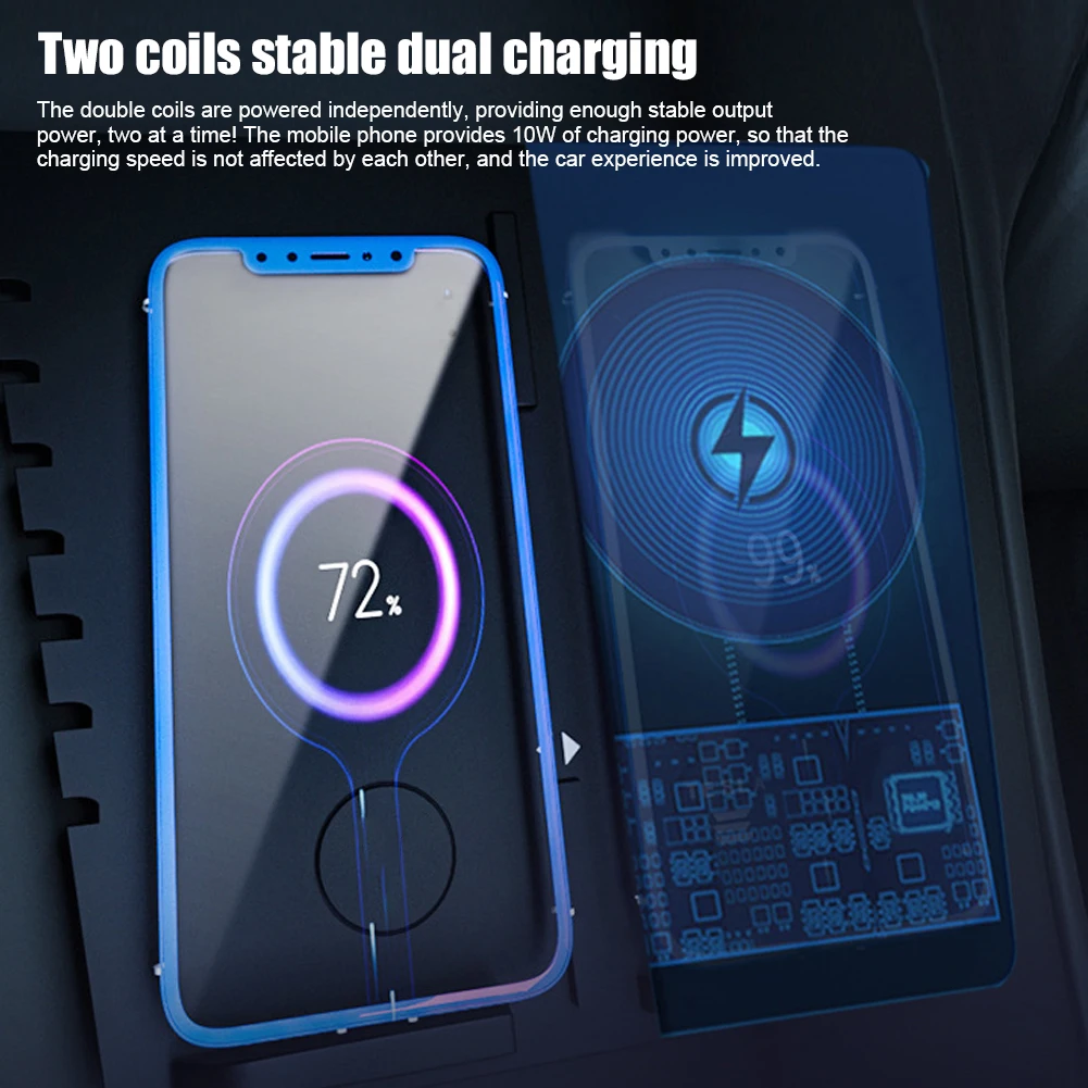 NEW 10W Wireless Charger Car Charging Pad Dual USB Charger Fast Charging Center Console Charging Pad for 2017-2020 Tesla Model 3
NEW 10W Wireless Charger Car Charging Pad Dual USB Charger Fast Charging Center Console Charging Pad for 2017-2020 Tesla Model 3