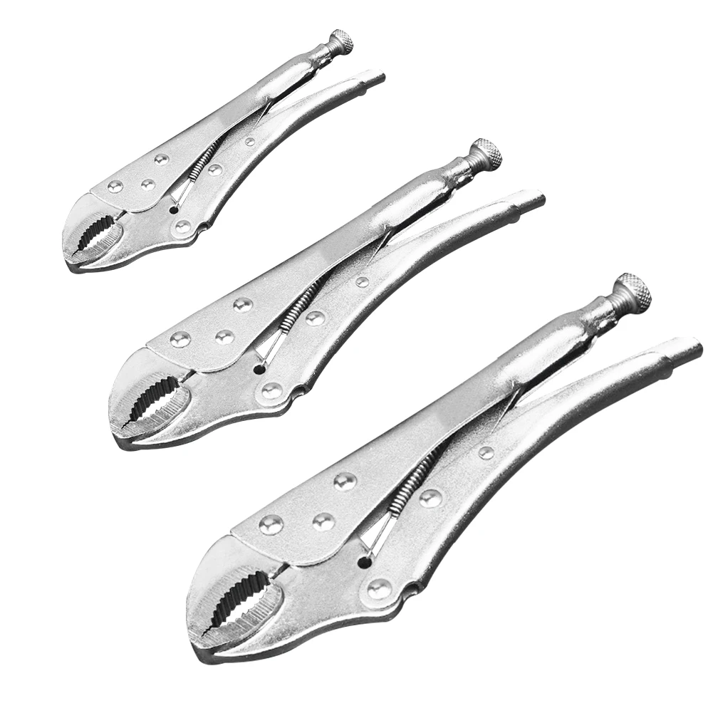 3pcs High Carbon Steel Multifunction Curved Jaw Heavy Duty Locking Pliers Set Round Nose Pliers Home Hand Tool Kit
3pcs High Carbon Steel Multifunction Curved Jaw Heavy Duty Locking Pliers Set Round Nose Pliers Home Hand Tool Kit