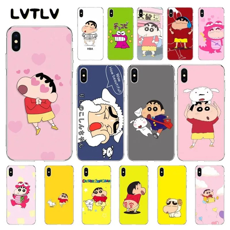 LVTLV Kawaii Аниме Мультфильм Crayon Shin chan чехол для телефона iPhone 11 pro XS MAX 8 7 6 6S Plus X 5 5S SE XR