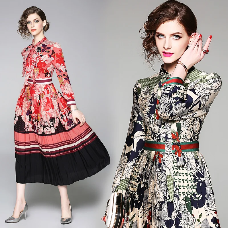 Early Spring Vintage Long Dresses Clothing Lace Up Pleated Large Swing Retro Dress Female Women Long Sleeve Bow Stand Collar
Early Spring Vintage Long Dresses Clothing Lace Up Pleated Large Swing Retro Dress Female Women Long Sleeve Bow Stand Collar