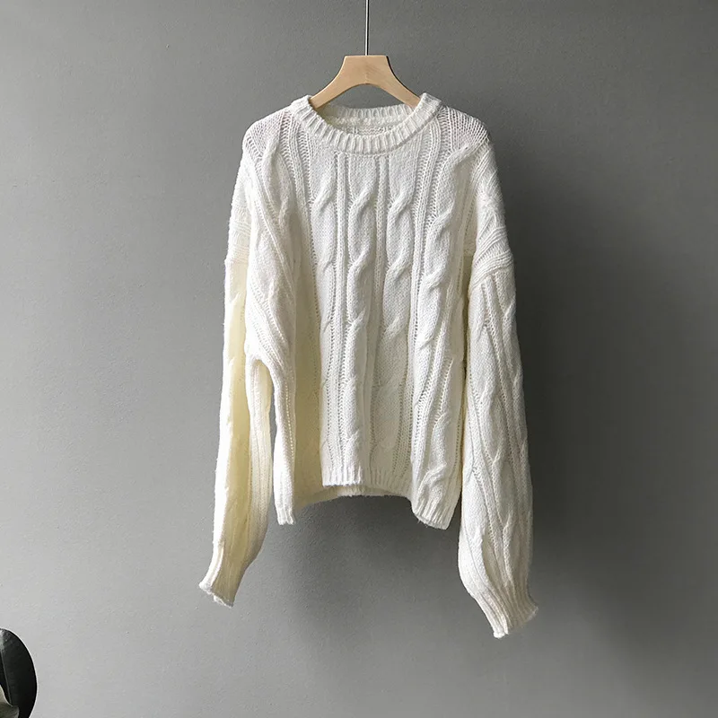 Women's Retro Twist Sweater 2020 Autumn Fashion Loose Lazy Style Top for Women Winter Coat Women Korean Style Oversized Clothing
Women's Retro Twist Sweater 2020 Autumn Fashion Loose Lazy Style Top for Women Winter Coat Women Korean Style Oversized Clothing