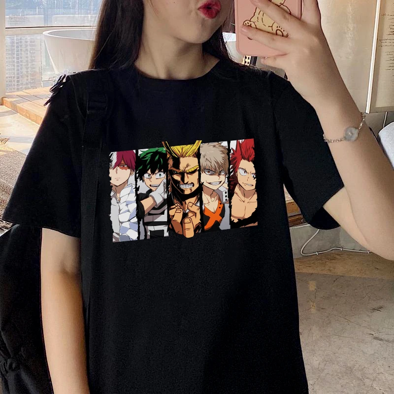 My Hero Academia Tees Cartoon Letter Casual Fashion O-Neck T-shirt Punk Ins Female Harajuku Short-Sleeved Ulzzang Vintage Tops
My Hero Academia Tees Cartoon Letter Casual Fashion O-Neck T-shirt Punk Ins Female Harajuku Short-Sleeved Ulzzang Vintage Tops