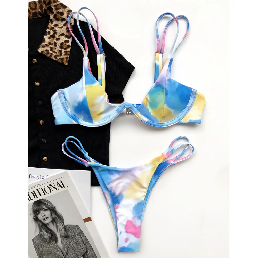 Women Sexy Tie Dye Strappy Two Piece Bikini Sets Female Bandage Summer Beach Wear Swimwear Bathing Suit
Women Sexy Tie Dye Strappy Two Piece Bikini Sets Female Bandage Summer Beach Wear Swimwear Bathing Suit