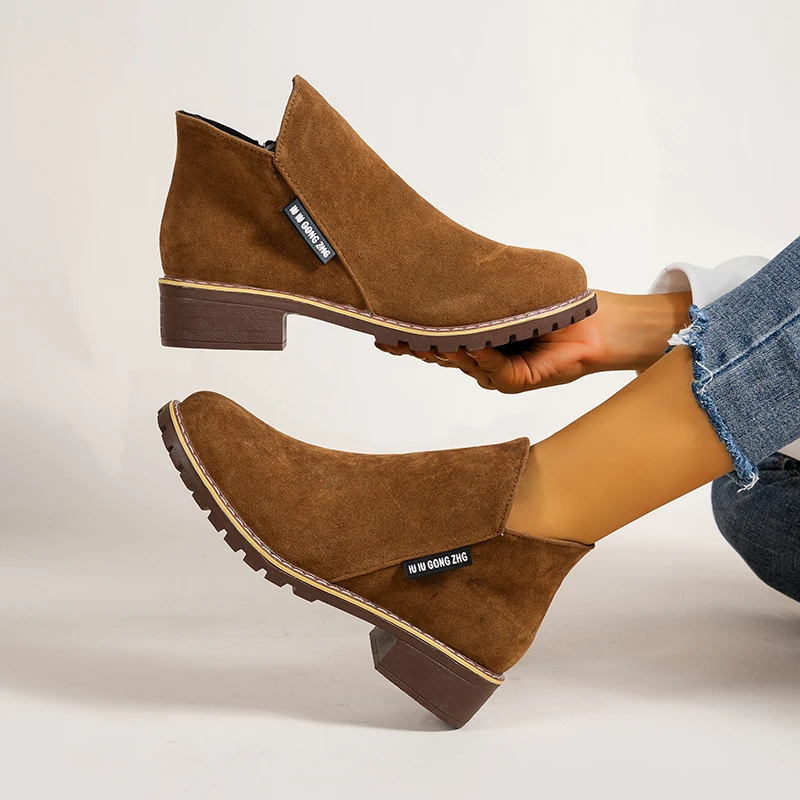 Autumn and Winter Naked Boots Women Chelsea Boots Martin Boots Square Root Imitation Suede Short Boots 42 Size Women's Shoes
Autumn and Winter Naked Boots Women Chelsea Boots Martin Boots Square Root Imitation Suede Short Boots 42 Size Women's Shoes