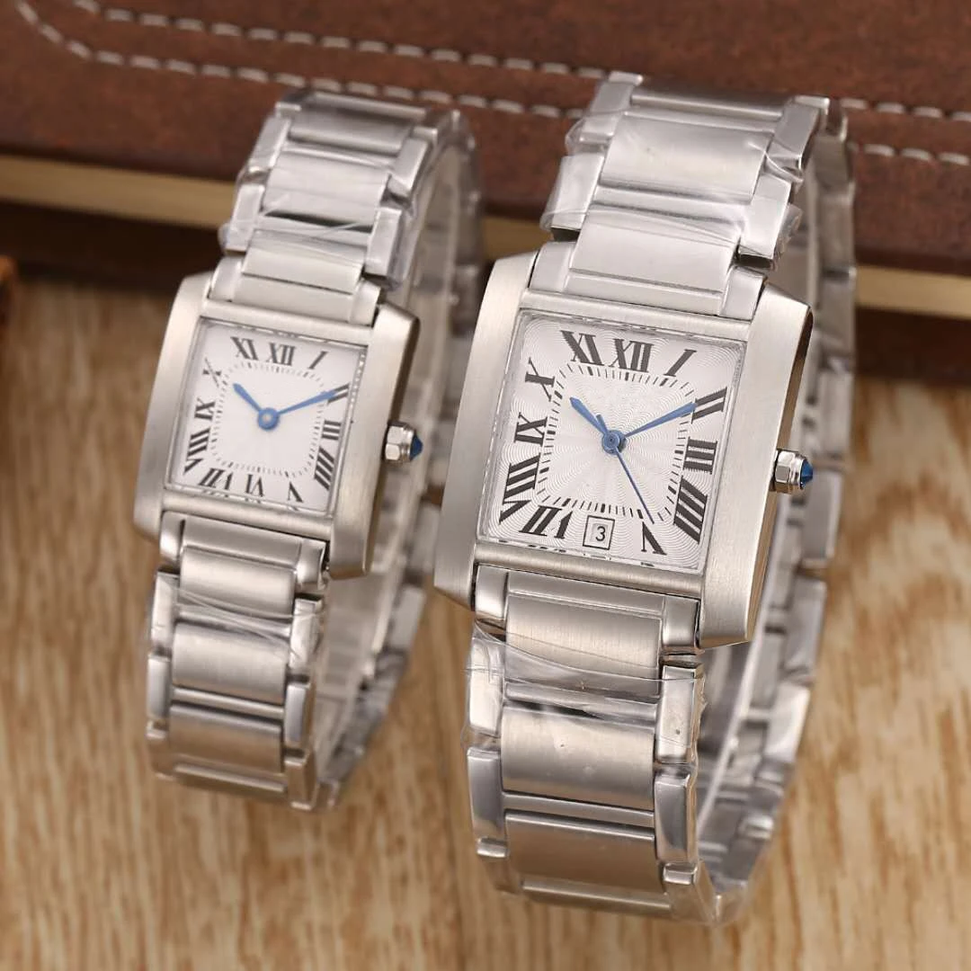 New Men's Quartz Sports Watch Women Full Silver Stainless Steel Classic Square Watches Blue Hands Sapphire Crystal
New Men's Quartz Sports Watch Women Full Silver Stainless Steel Classic Square Watches Blue Hands Sapphire Crystal