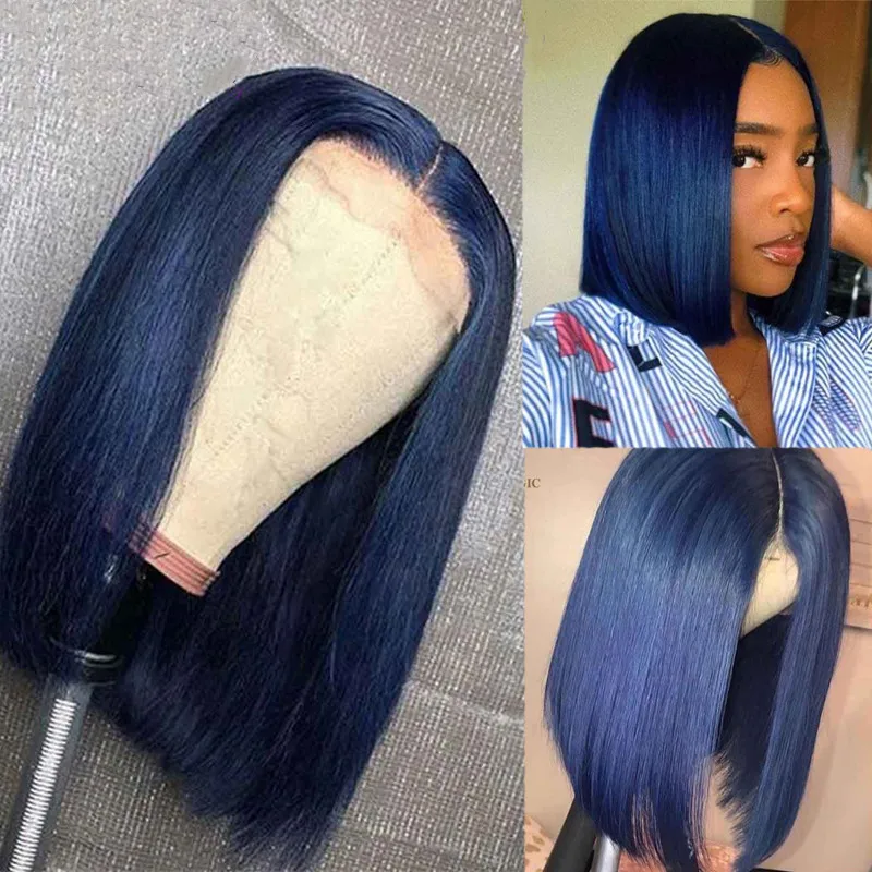 Blue Bob Human Hair Wig Colored Short Bob Wig Dark Blue Straight Bob Lace Front Wigs Human Hair Wigs For Women 180 Density
Blue Bob Human Hair Wig Colored Short Bob Wig Dark Blue Straight Bob Lace Front Wigs Human Hair Wigs For Women 180 Density