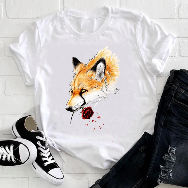 T-shirt For Women kawaii fox Graphic t shirt Fashion Top Female O-neck Tops Tees Short Sleeve Femme Summer Woman tshirts
T-shirt For Women kawaii fox Graphic t shirt Fashion Top Female O-neck Tops Tees Short Sleeve Femme Summer Woman tshirts