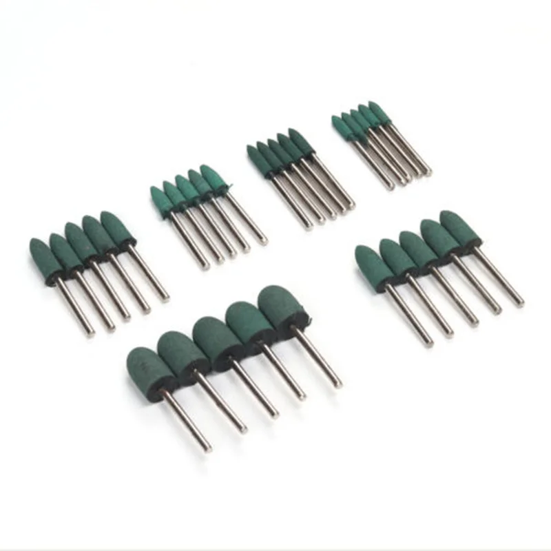 30 X Rubber Grinding Head Abrasive Tool Polishing Burr Mounted Point 1/8Shank