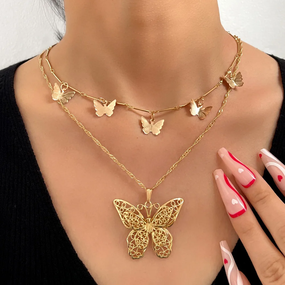 Flatfoosie Vintage Multilayer Butterfly Pendant Necklace For Women Gold Color Metal Butterfly Choker Necklaces Boho Jewelry Gift
Flatfoosie Vintage Multilayer Butterfly Pendant Necklace For Women Gold Color Metal Butterfly Choker Necklaces Boho Jewelry Gift