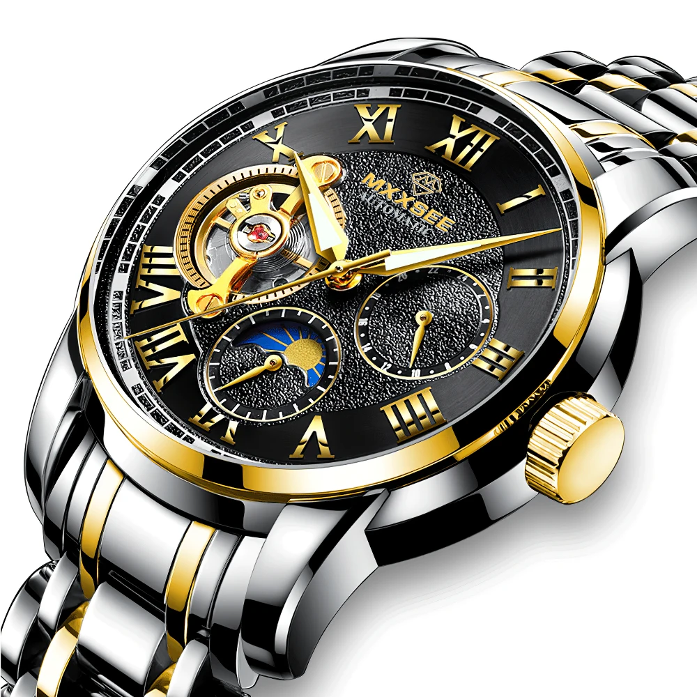 Luxury Men Men Mechanical Watch Fashion Business Automatic Clock Wristwatch Luxury Steel Waterproof Designer Winner Watch
Luxury Men Men Mechanical Watch Fashion Business Automatic Clock Wristwatch Luxury Steel Waterproof Designer Winner Watch