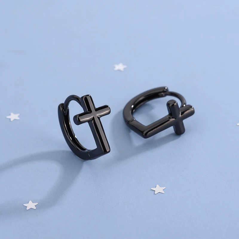 KOFSAC Super Cool Black Gold Cross Hoop Earrings For Women Simple 925 Sterling Silver Earring Fashion Girl Everyday Wear Jewelry
KOFSAC Super Cool Black Gold Cross Hoop Earrings For Women Simple 925 Sterling Silver Earring Fashion Girl Everyday Wear Jewelry