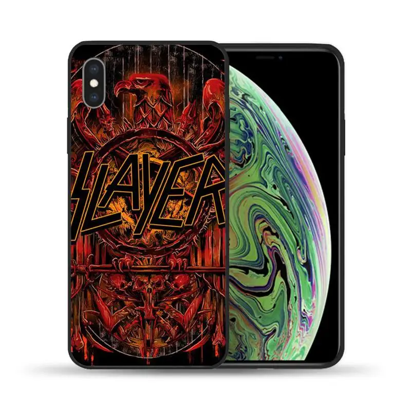 Slayer Rock Band Trend Etui Painting Phone Case For iphone 7 8 plus x xr xs 11 12 mini pro max Black Soft nax fundas cover
Slayer Rock Band Trend Etui Painting Phone Case For iphone 7 8 plus x xr xs 11 12 mini pro max Black Soft nax fundas cover