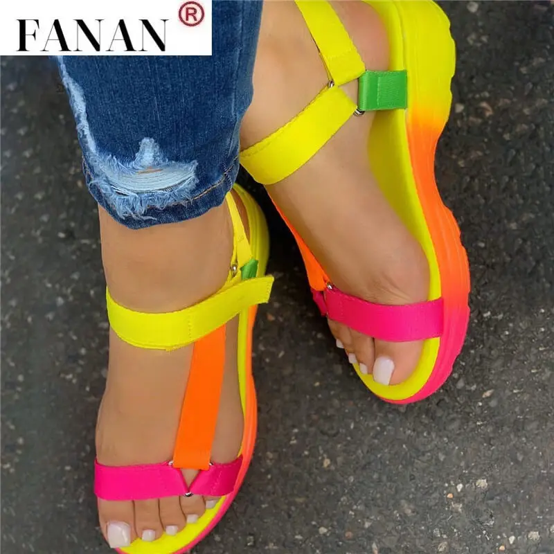 Summer Sandals Womens Shoes Big Size Soft Multi Colors Sandals Beach Ankle Wedge Platform Shoes Ladies Girls Sandals for Women
Summer Sandals Womens Shoes Big Size Soft Multi Colors Sandals Beach Ankle Wedge Platform Shoes Ladies Girls Sandals for Women