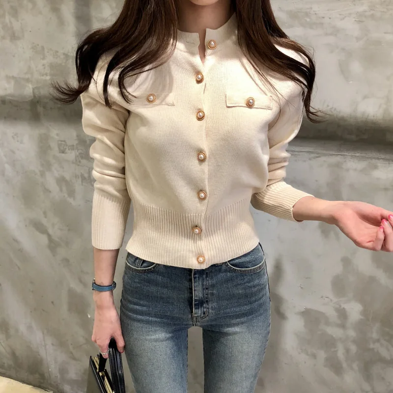 Trendy Women's Sweaters Autumn Winter Fad Cardigans Knitted Button Single Breasted Fashion Korean Style Slim Solid Tops
Trendy Women's Sweaters Autumn Winter Fad Cardigans Knitted Button Single Breasted Fashion Korean Style Slim Solid Tops