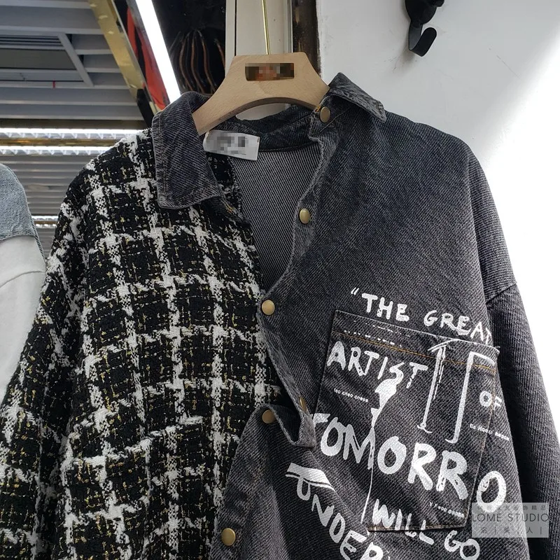 Harajuku Denim Jackets Women 2021 New Fashion Patchwork Letter Print Loose Jeans Coat European Plus Size Female Tops Tide
Harajuku Denim Jackets Women 2021 New Fashion Patchwork Letter Print Loose Jeans Coat European Plus Size Female Tops Tide