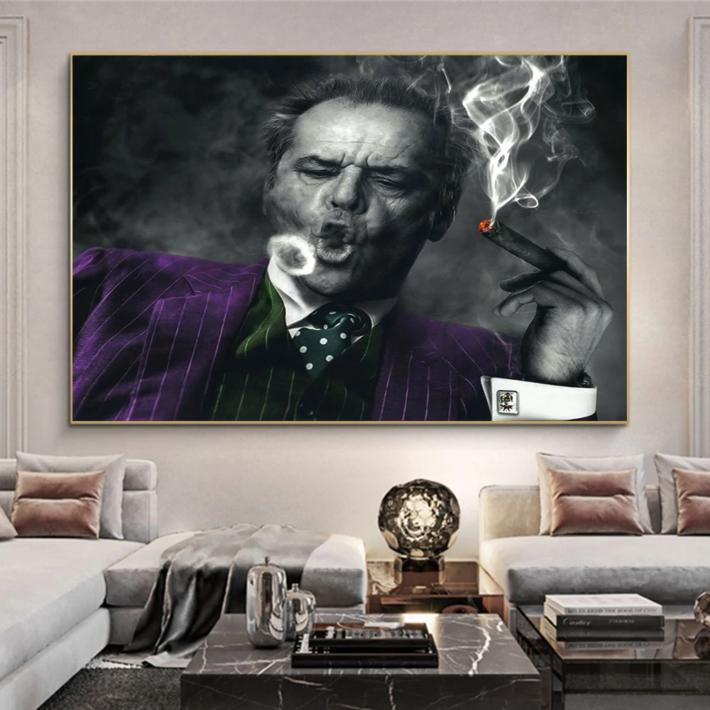 Wall Art Smoking Cigar Print The Jack Nicholson Joker Villain Canvas Painting Art Multi Panel Print Movie Poster Home Decoration
Wall Art Smoking Cigar Print The Jack Nicholson Joker Villain Canvas Painting Art Multi Panel Print Movie Poster Home Decoration