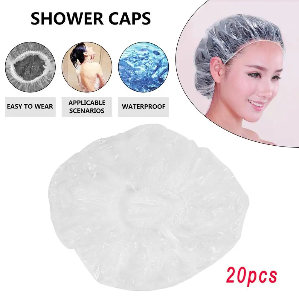 20pcs Shower Caps Disposable Transparent Spa Hats One-Off Elastic Shower Bathing Cap Waterproof Show Hats for Hair Salon Home 
20pcs Shower Caps Disposable Transparent Spa Hats One-Off Elastic Shower Bathing Cap Waterproof Show Hats for Hair Salon Home