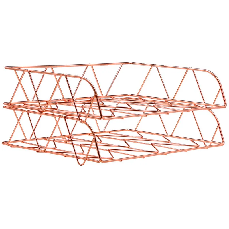 2 Packs Stackable Horizontal Metal File Letter Trays Organizer for Desk Home Office, Rose Gold
2 Packs Stackable Horizontal Metal File Letter Trays Organizer for Desk Home Office, Rose Gold