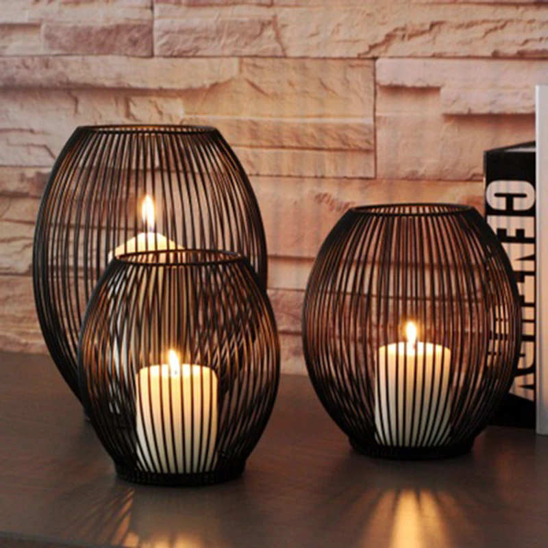 Nordic Hollow Iron Candle Holder Geometric Candlestick Lantern RGB Electronic Candles Black Coffee Table Living Room Home Decor
Nordic Hollow Iron Candle Holder Geometric Candlestick Lantern RGB Electronic Candles Black Coffee Table Living Room Home Decor