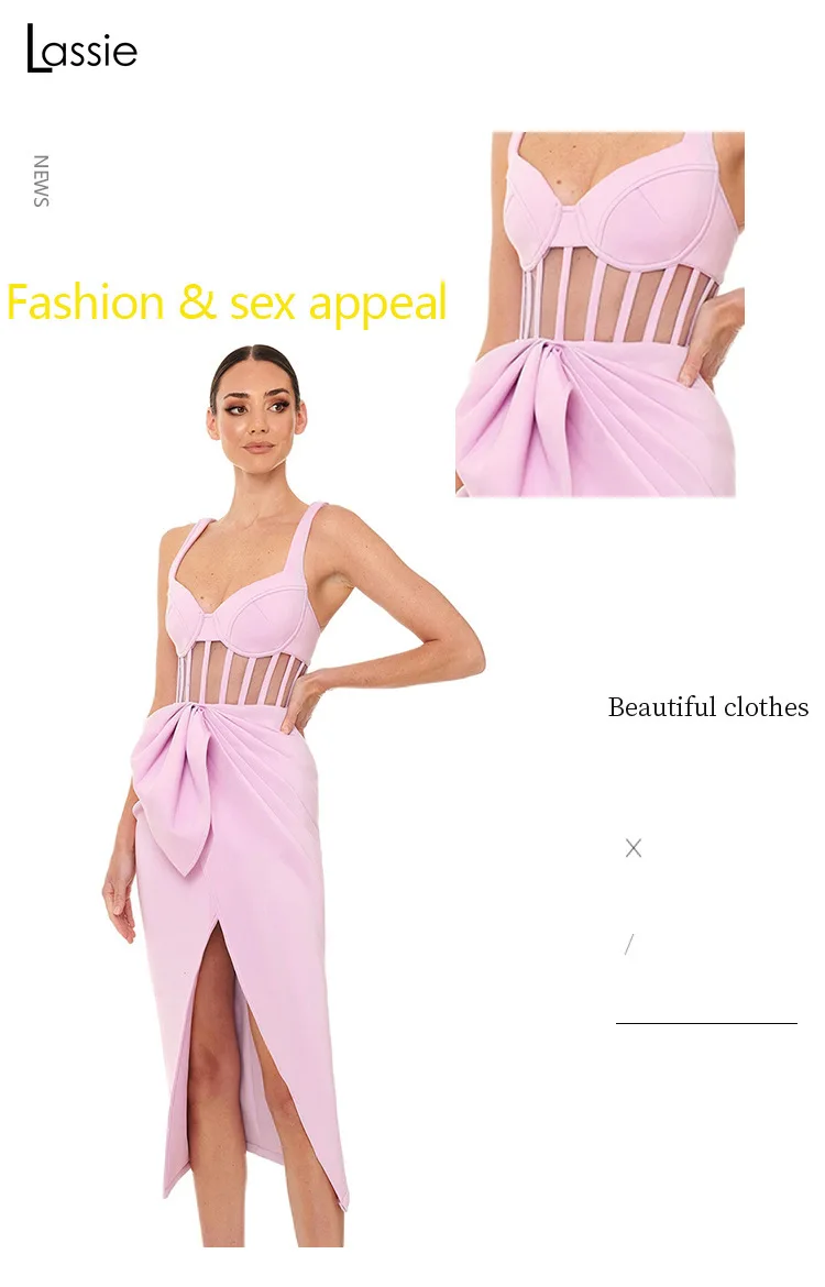 Fashion ladies sling dress split pink dress female elegant formal party skirt holiday Vintage Designer Summer skirt birthday eam
Fashion ladies sling dress split pink dress female elegant formal party skirt holiday Vintage Designer Summer skirt birthday eam