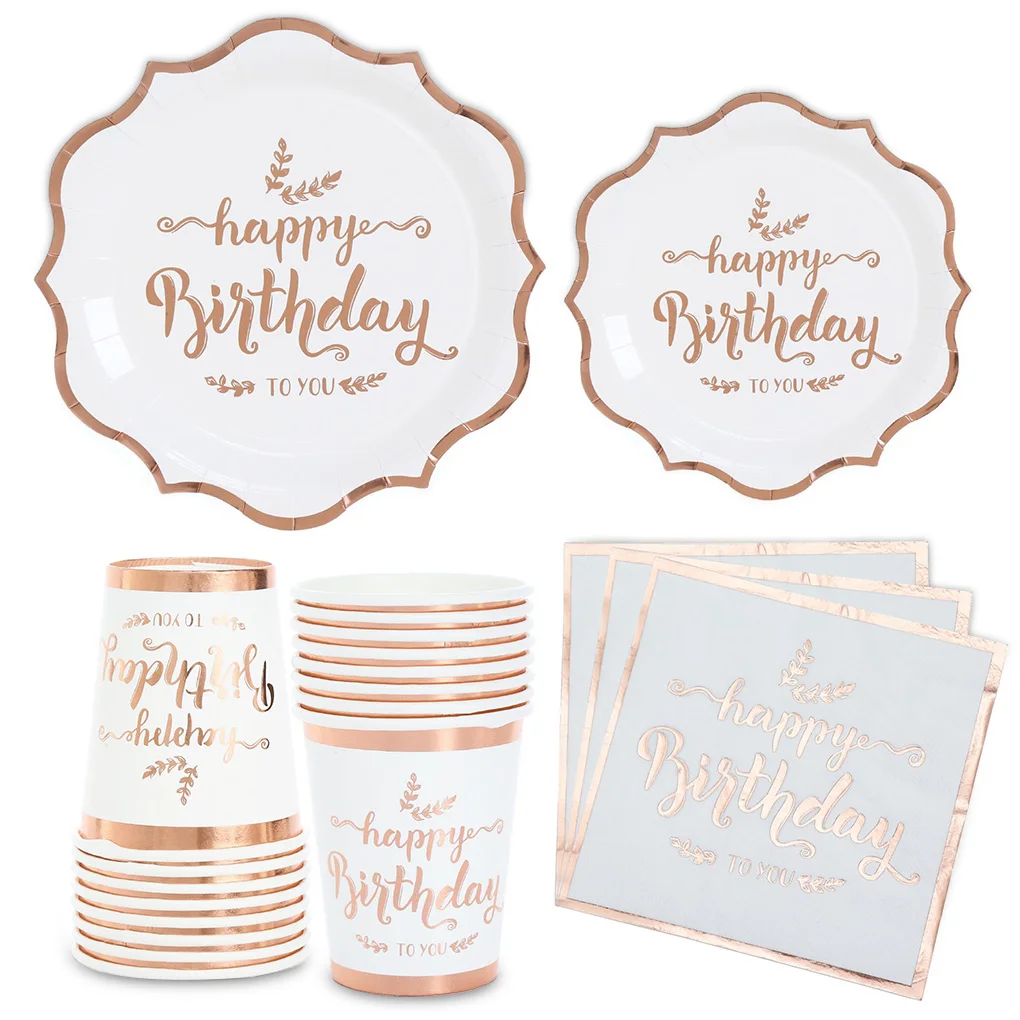 FenKicyen 64 Pieces Rose Gold Birthday Party Cups Single-Use Paper Decoration Disposable Tableware Plates Cutlery Supplies Set
FenKicyen 64 Pieces Rose Gold Birthday Party Cups Single-Use Paper Decoration Disposable Tableware Plates Cutlery Supplies Set