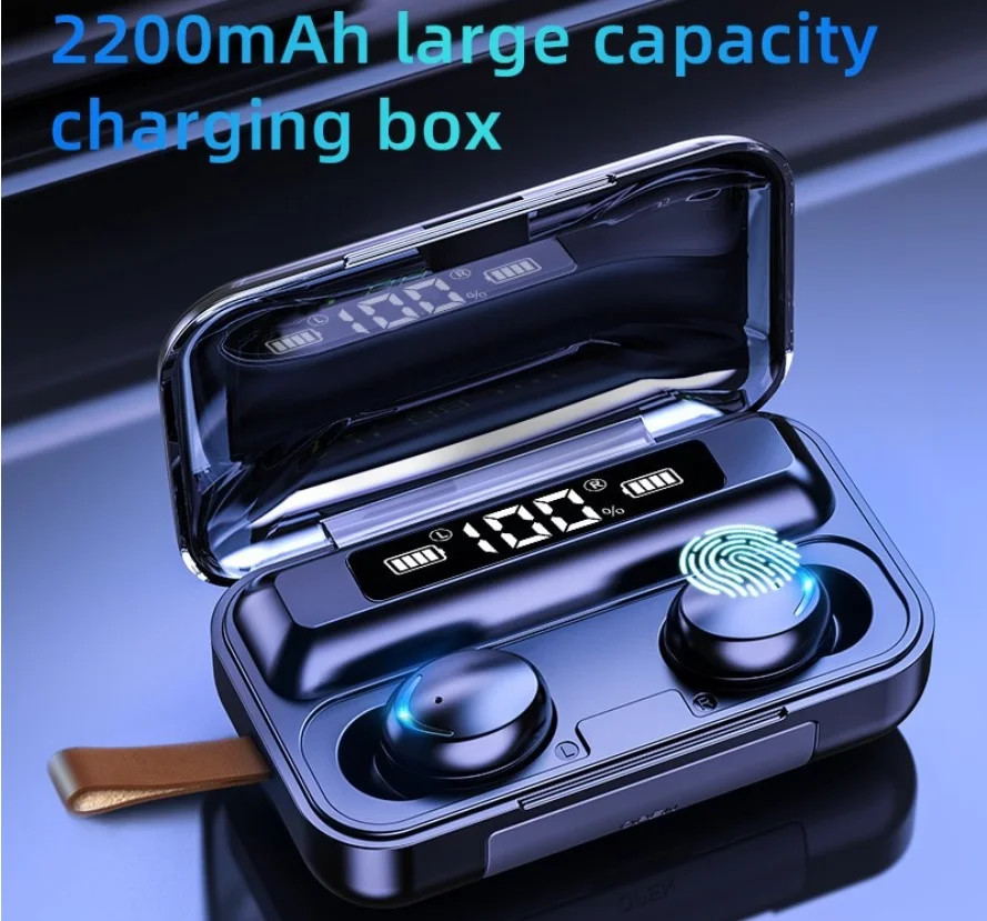F9 TWS Bluetooth Earphones 2200mAh Charging Box Wireless Headphone 9D Stereo Sports Waterproof Earbuds Headsets With Microphone
F9 TWS Bluetooth Earphones 2200mAh Charging Box Wireless Headphone 9D Stereo Sports Waterproof Earbuds Headsets With Microphone
