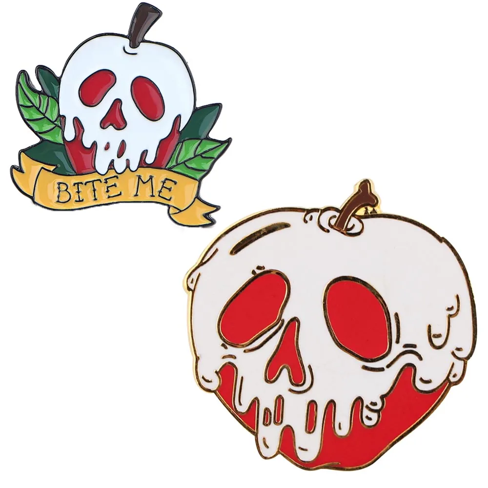 YQ749 Skull Shaped Poisonous Apple Lapel Pin Enamel Brooch Cartoon Badge for Backpack Tie Wallet Collar Medal Jewelry Decoration
YQ749 Skull Shaped Poisonous Apple Lapel Pin Enamel Brooch Cartoon Badge for Backpack Tie Wallet Collar Medal Jewelry Decoration