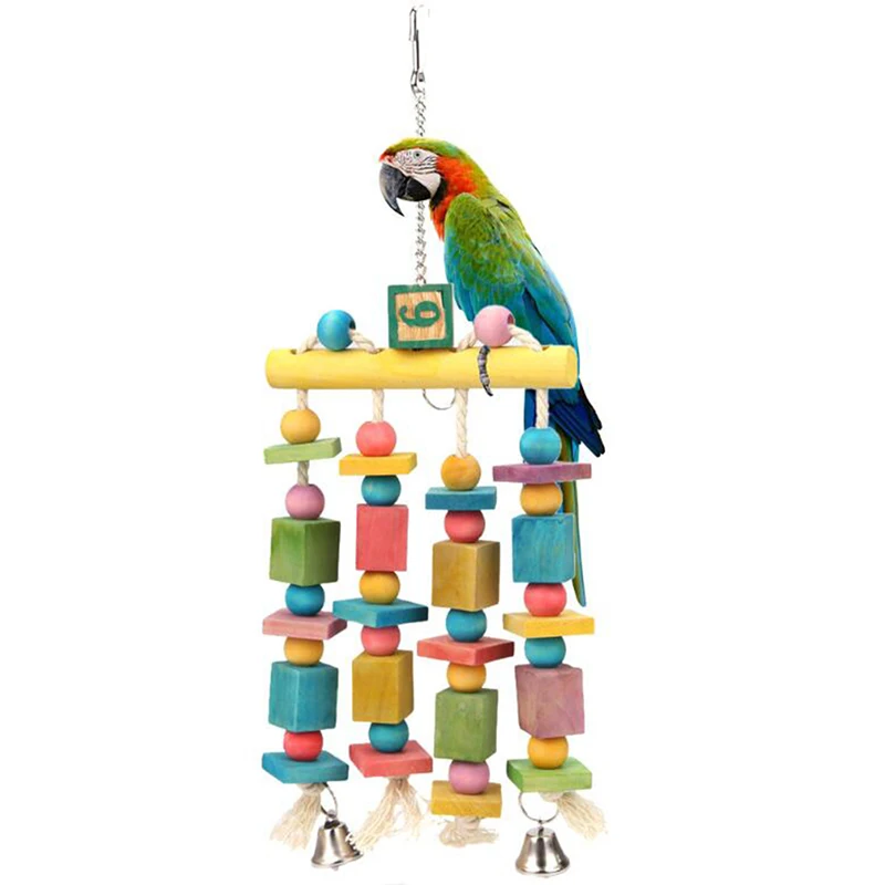 Colorful Bird Toys For Parrot Chewing Cockatiel African Grey Birds | Дом и сад