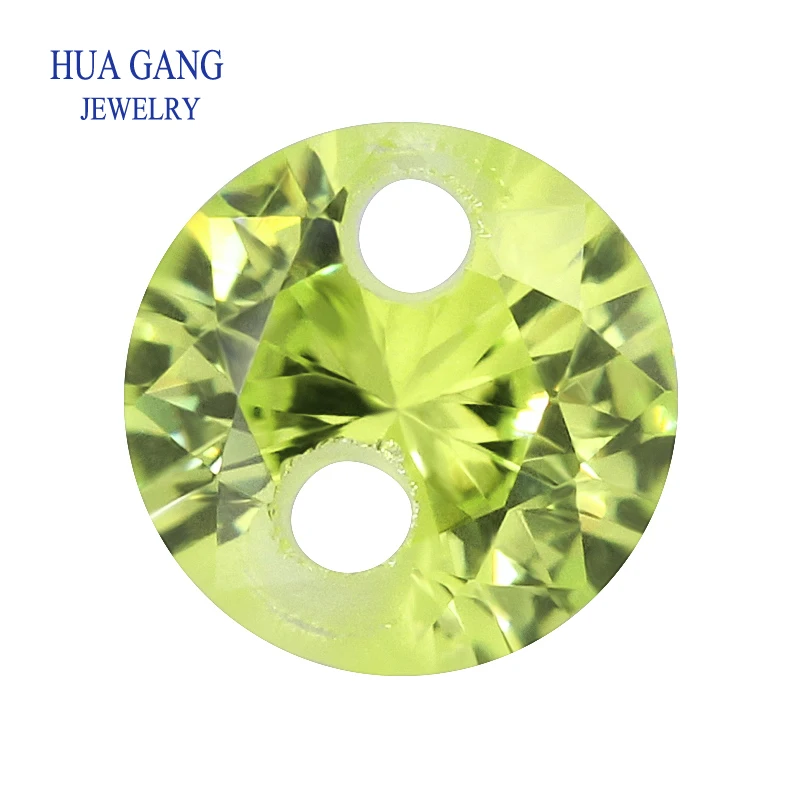 Apple Green Double Hole Beads Cubic Zirconia Stones AAAAA Round Shape Cubic Zirconia Stone Loose For DIY Jewelry Making Zircon
Apple Green Double Hole Beads Cubic Zirconia Stones AAAAA Round Shape Cubic Zirconia Stone Loose For DIY Jewelry Making Zircon