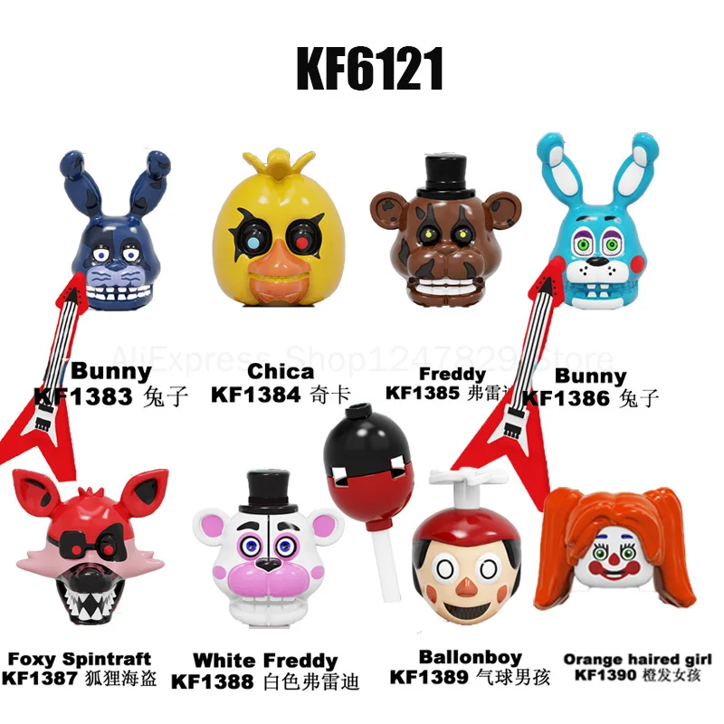 2021 Cartoon Movie Five Nights Building Blocks Ballonboy Chica Foxy Spintraft Figures For Children Collection Toys KF6121
2021 Cartoon Movie Five Nights Building Blocks Ballonboy Chica Foxy Spintraft Figures For Children Collection Toys KF6121